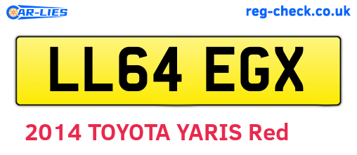 LL64EGX are the vehicle registration plates.