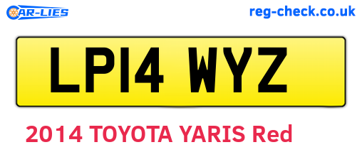 LP14WYZ are the vehicle registration plates.