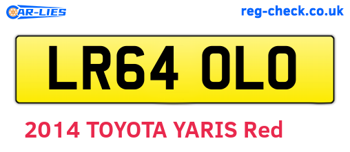 LR64OLO are the vehicle registration plates.