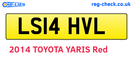 LS14HVL are the vehicle registration plates.