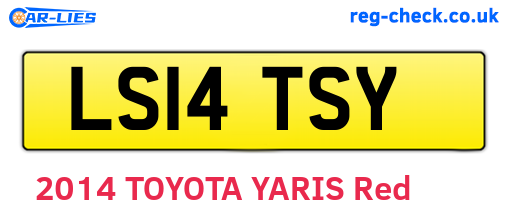 LS14TSY are the vehicle registration plates.