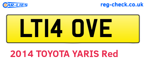 LT14OVE are the vehicle registration plates.