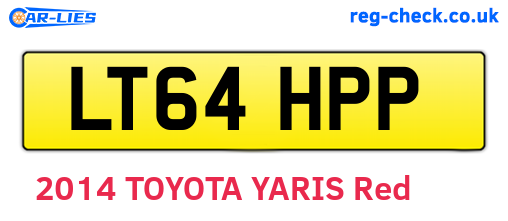LT64HPP are the vehicle registration plates.