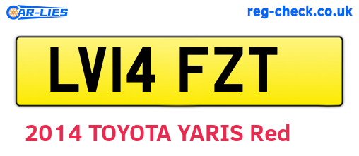 LV14FZT are the vehicle registration plates.