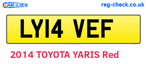LY14VEF are the vehicle registration plates.
