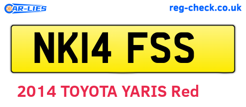 NK14FSS are the vehicle registration plates.