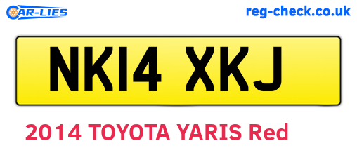 NK14XKJ are the vehicle registration plates.