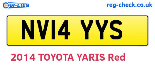 NV14YYS are the vehicle registration plates.