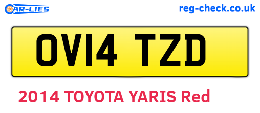 OV14TZD are the vehicle registration plates.