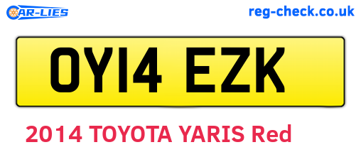 OY14EZK are the vehicle registration plates.