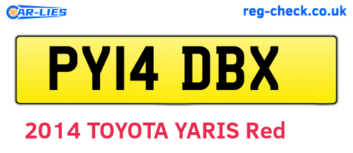 PY14DBX are the vehicle registration plates.