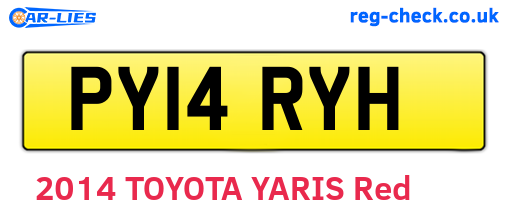 PY14RYH are the vehicle registration plates.