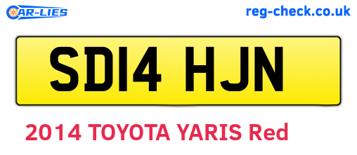 SD14HJN are the vehicle registration plates.