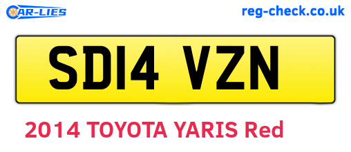 SD14VZN are the vehicle registration plates.