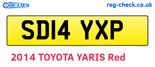SD14YXP are the vehicle registration plates.