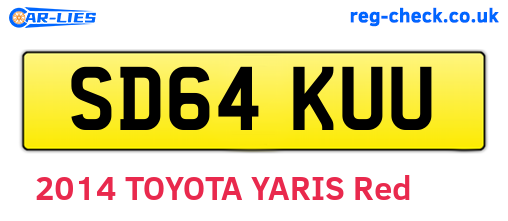 SD64KUU are the vehicle registration plates.