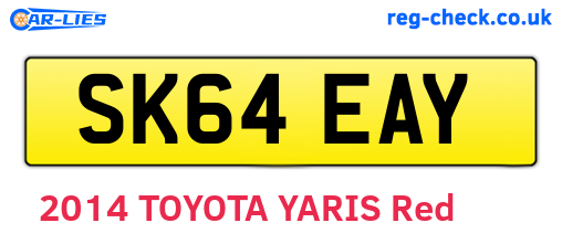 SK64EAY are the vehicle registration plates.