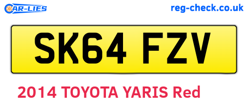SK64FZV are the vehicle registration plates.