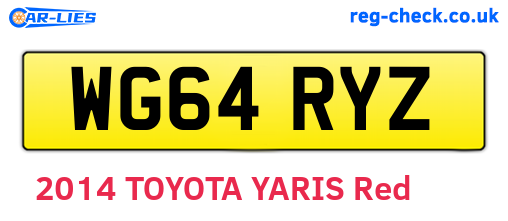 WG64RYZ are the vehicle registration plates.