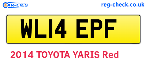 WL14EPF are the vehicle registration plates.