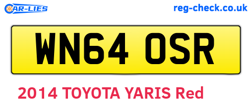 WN64OSR are the vehicle registration plates.