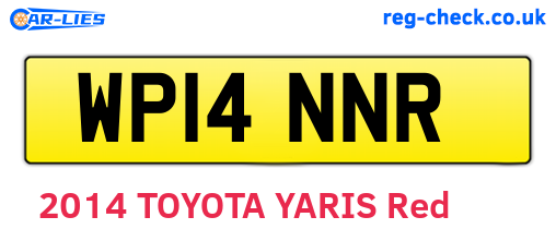 WP14NNR are the vehicle registration plates.