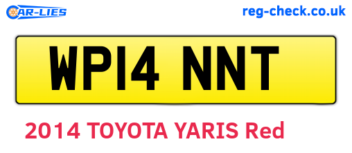 WP14NNT are the vehicle registration plates.