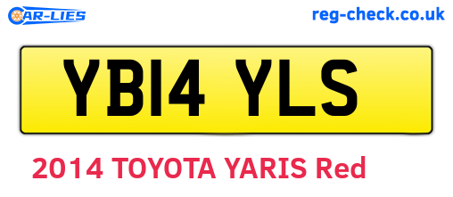 YB14YLS are the vehicle registration plates.