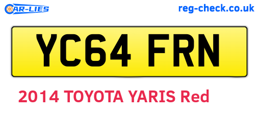 YC64FRN are the vehicle registration plates.