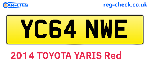 YC64NWE are the vehicle registration plates.