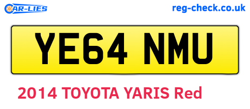 YE64NMU are the vehicle registration plates.
