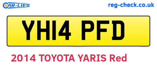 YH14PFD are the vehicle registration plates.