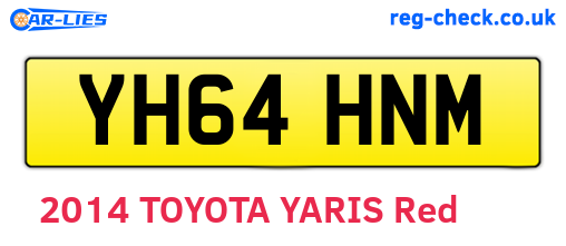 YH64HNM are the vehicle registration plates.