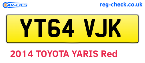 YT64VJK are the vehicle registration plates.