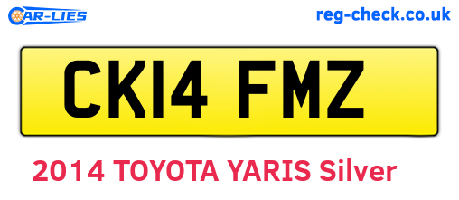 CK14FMZ are the vehicle registration plates.