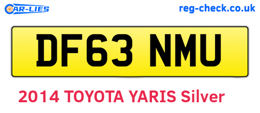 DF63NMU are the vehicle registration plates.