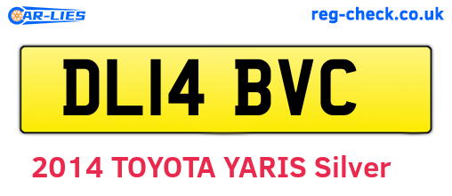 DL14BVC are the vehicle registration plates.