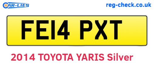 FE14PXT are the vehicle registration plates.