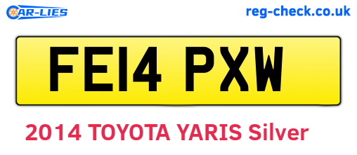 FE14PXW are the vehicle registration plates.