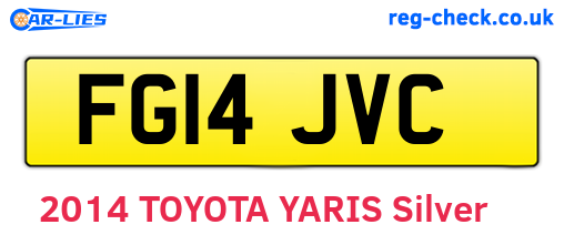 FG14JVC are the vehicle registration plates.