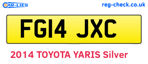 FG14JXC are the vehicle registration plates.