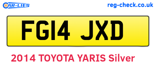 FG14JXD are the vehicle registration plates.