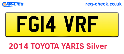 FG14VRF are the vehicle registration plates.