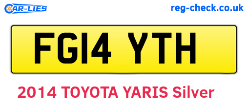FG14YTH are the vehicle registration plates.
