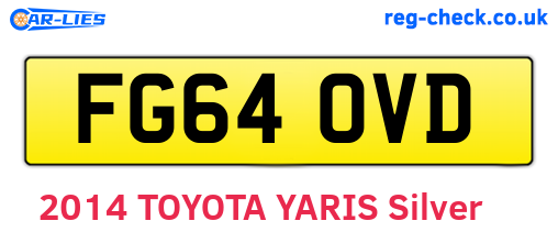 FG64OVD are the vehicle registration plates.
