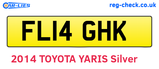 FL14GHK are the vehicle registration plates.