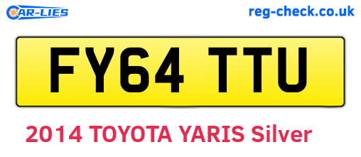 FY64TTU are the vehicle registration plates.