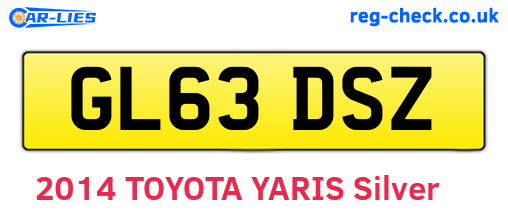 GL63DSZ are the vehicle registration plates.