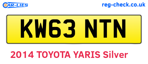 KW63NTN are the vehicle registration plates.