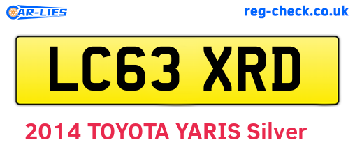 LC63XRD are the vehicle registration plates.
